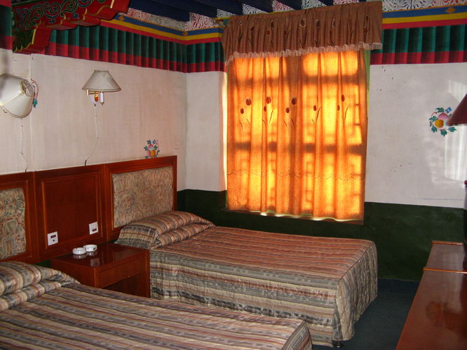 No card game for bed choice tonight. We both lose. At night in Tingri wild dogs and Everest winds take over the town.